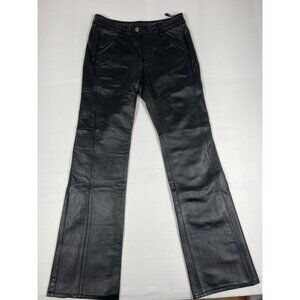 Harley-Davidson Women's 6 Black Leather Perforated Performance Pants